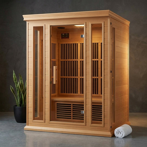 3 - Person FAR Infrared Sauna in Hemlock