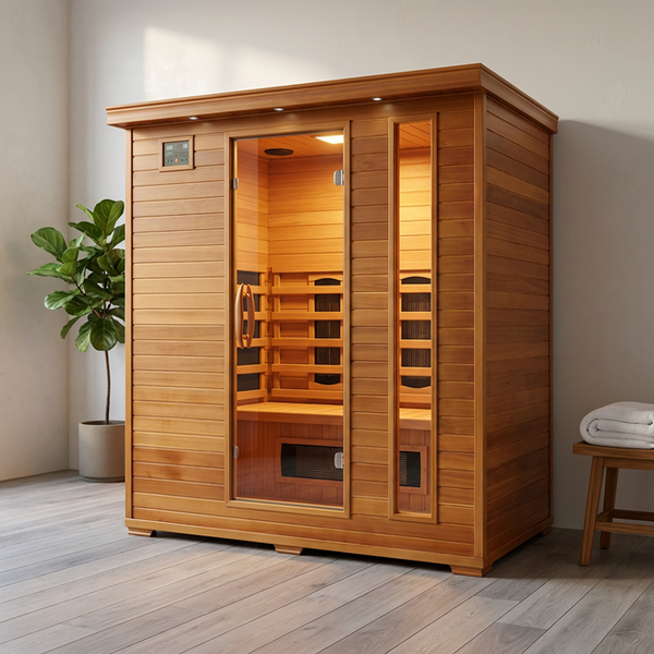 6-Person Cedar Infrared Sauna with 10 Carbon Heaters