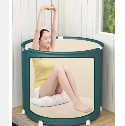 Portable Foldable Bathtub Bucket Large Capacity Bathroom Ice Bath Winter Shower Bathtub Free Installation Adults Baby Swiming