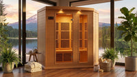 3 - Person FAR Infrared Sauna in Hemlock — Lifestyle