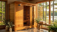 6-Person Cedar Infrared Sauna with 10 Carbon Heaters — Lifestyle